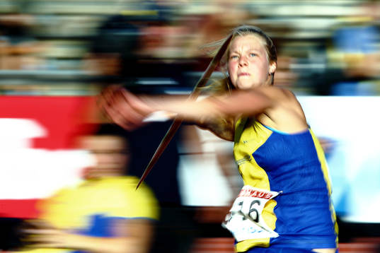 Sveriges Matilda Elfgaard i spjut