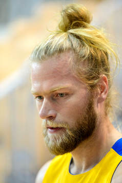 Sveriges Jonathan Skjöldebrand på en träning