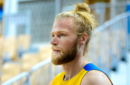 Sveriges Jonathan Skjöldebrand på en träning