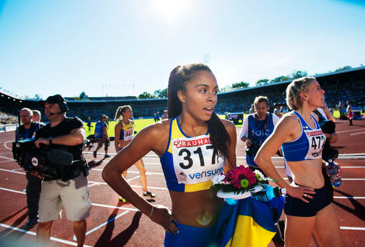 Sverige Irene Ekelund vann damernas 200 meter