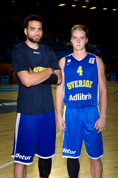Sveriges Jeffery Taylor och Ludvig Håkanson
