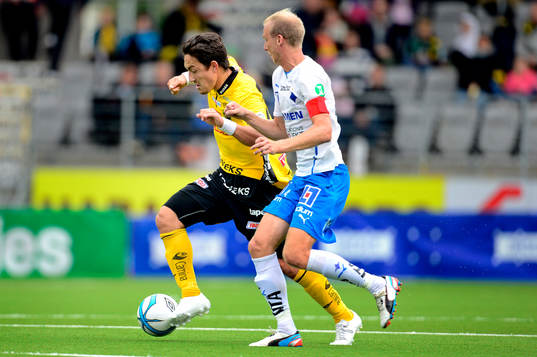 Elfsborgs Stefan Ishizaki och Norrköpings Andreas Johansson