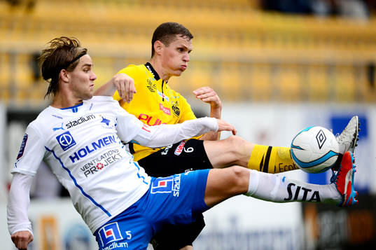 Norrköpings Christoffer Nyman och Elfsborgs Jon Jönsson