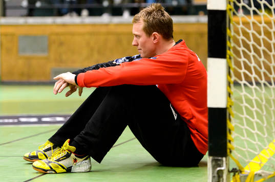 Alingsås målvakt Mikael Aggefors deppar