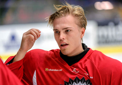 Frölundas Andreas Johnson innan ishockeymatchen i SHL