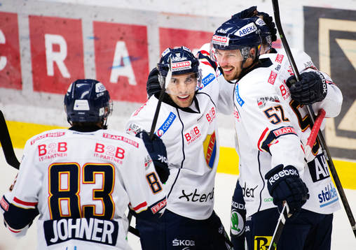 Djurgårdens Dustin Johner, Steve Saviano och Mikael Ahlén