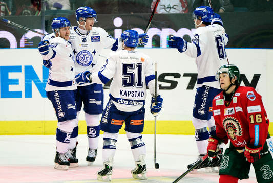 Leksands Patrik Hersley gratuleras