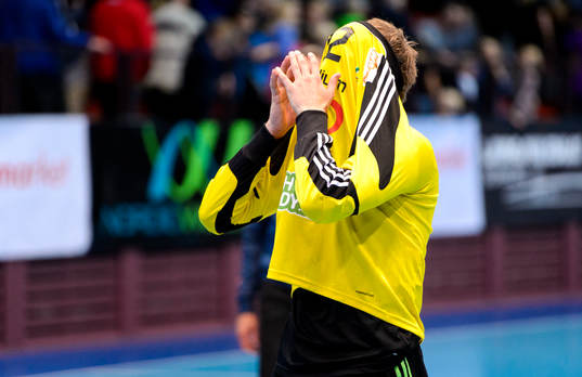 Sävehofs målvakt Peter Johannesson deppar