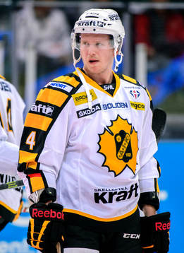 Skellefteås Tim Heed innan ishockeymatchen i SHL mellan