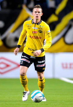 Elfsborgs Anton Lans med bollen