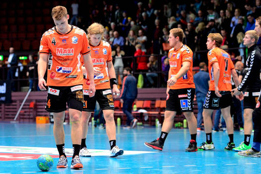 Kristianstads Markus Olsson (tv) deppar