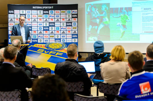 Bläddra bland fler bilder av Fotboll, Presskonferens, Sammanfattning Dam-EM 2013