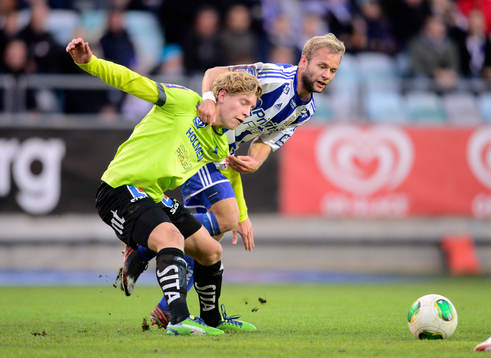 Norrköpings Alexander Fransson och IFK Göteborgs Robin