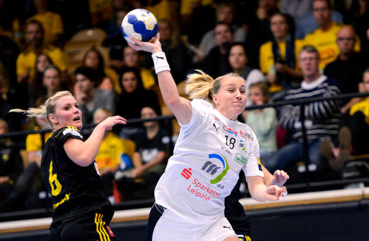 Leipzigs Saskia Lang laddar för skott
