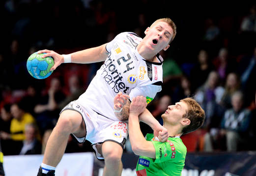 Redbergslids Linus Arnesson och Rimbos Endrit Abdullahi
