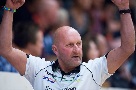 Kristianstads tränare Lennart Ebbinge  i matchen i