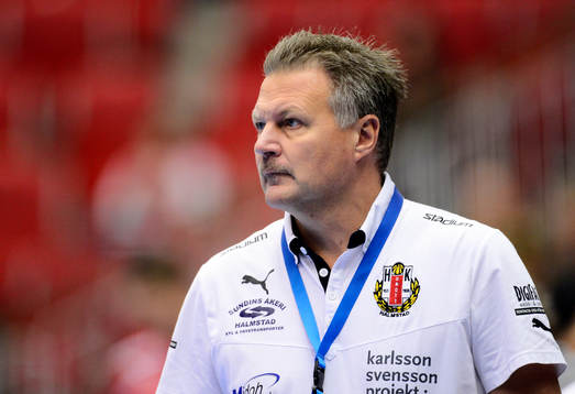Drotts tränare Ulf Sivertsson.under handbollsmatchen i