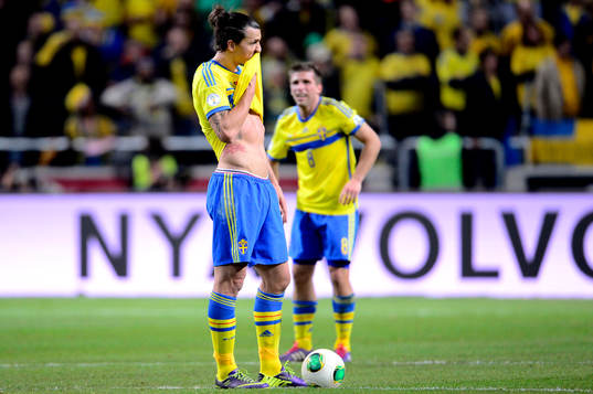 Sveriges Zlatan Ibrahimovic deppar