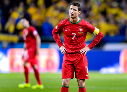 Portugals Cristiano Ronaldo deppar