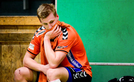 Kristianstads Olafur Gudmundsson deppar