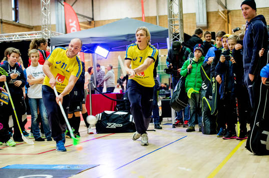 De svenska landslagsspelarna Patrik Åman, Martin Östholm
