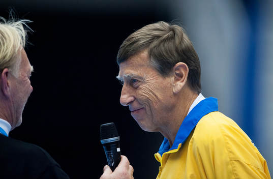 Förbundskapten Bengt Johansson  i matchen mellan Bengan