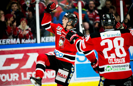 Malmö Redhawks Robin Alvarez jublar