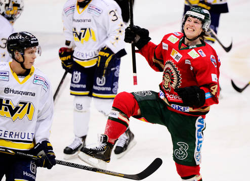 Frölundas Mathis Olimb jublar