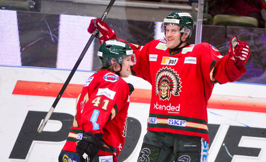 Frölundas Magnus Kahnberg jublar