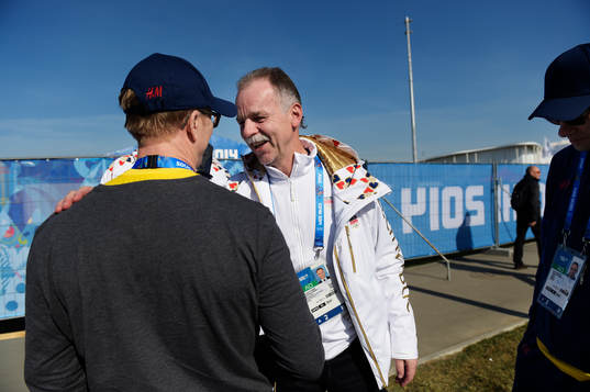 Sveriges ishockeylandslags lagledning med Tommy Boustedt