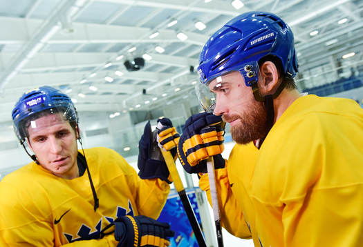 Sveriges Alexander Steen och Henrik Zetterberg