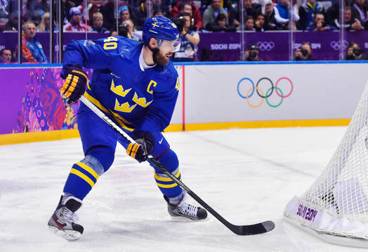 Sveriges Henrik Zetterberg i ishockeymatchen mellan