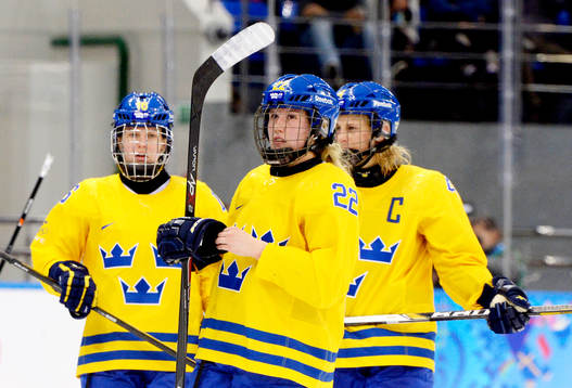 Sveriges Pernilla Winberg, Emma Eliasson och Jenni