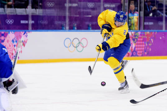 Sveriges Loui Eriksson skjuter in 3-0