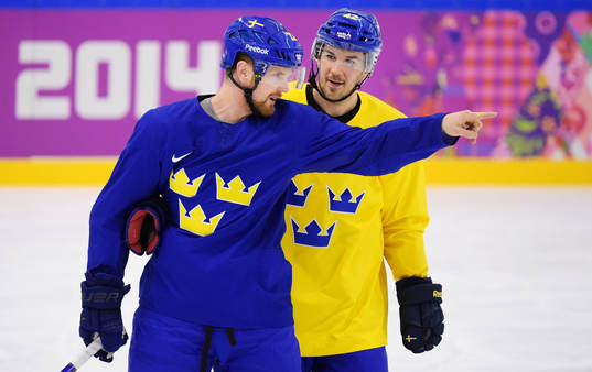 Daniel Sedin och Jimmie Ericsson på Sveriges