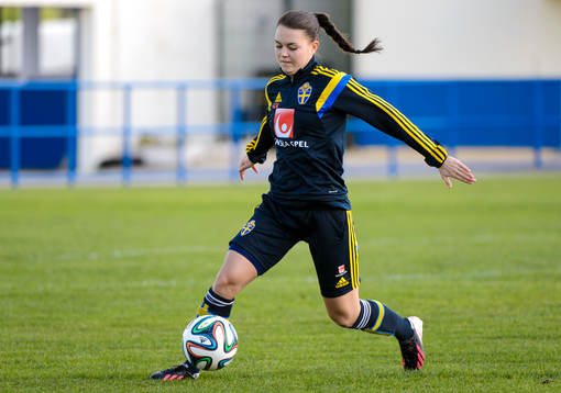 Sveriges Emilia Appelqvist på en träning