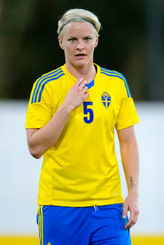 Sveriges Nilla Fischer i matchen mellan Sverige och Danmark