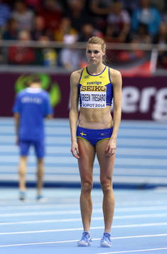 Sveriges Emma Green Tregaro tog ingen medalj i höjdhopp, i