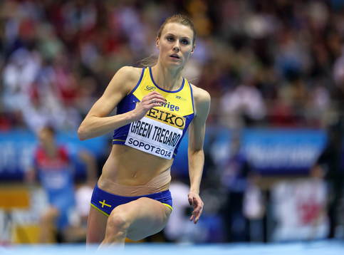 Sveriges Emma Green Tregaro tog ingen medalj i höjdhopp, i