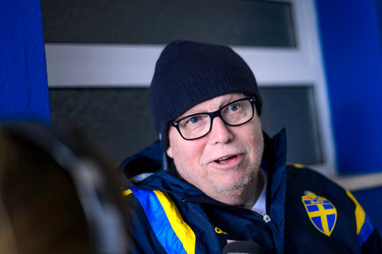 Sveriges läkare Yelverton Tegner på en träning