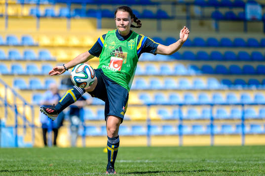 Sveriges Emilia Appelqvist på en träning