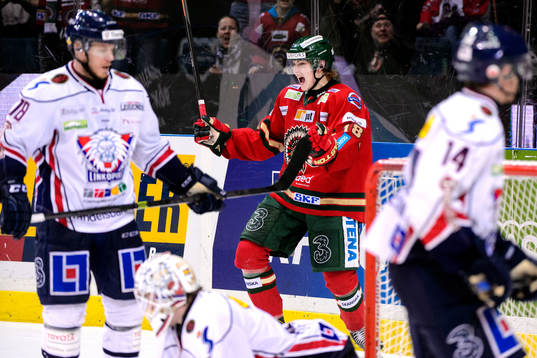 Frölundas Anton Blidh jublar