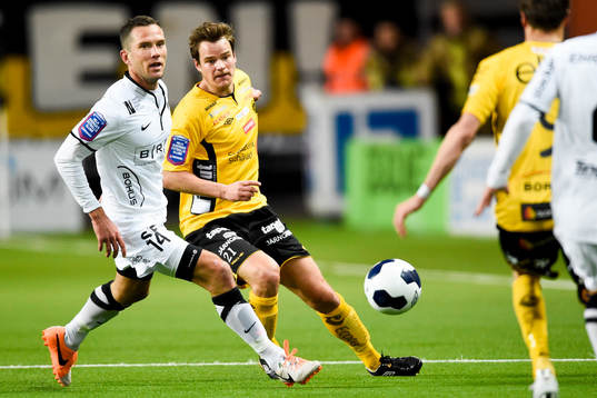Häckens Martin Ericsson och Elfsborgs Henning Hauger