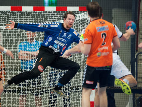 Kristianstads Dan Beutler i matchen i elitserien i handboll