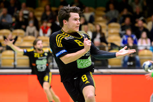 Sävehofs Sebastian Karlsson gestikulerar mot domaren