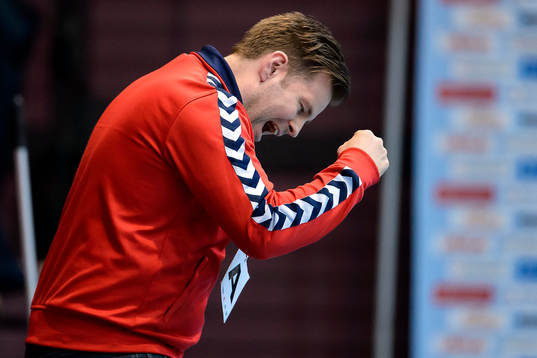 GUIFs tränare Kristjan Andresson jublar