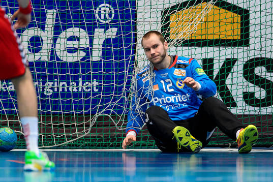 Redbergslids målvakt Tony Heeringson deppar