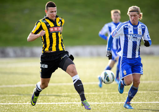 Häckens Petar Radmanovic och IFK Göteborgs Victor