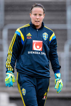Sveriges målvakt Carola Söberg