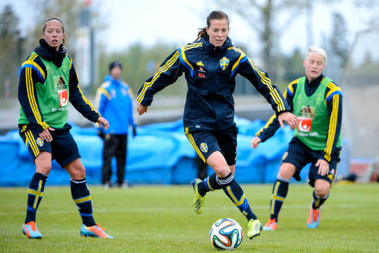 Sveriges Lina Nilsson och Lotta Schelin